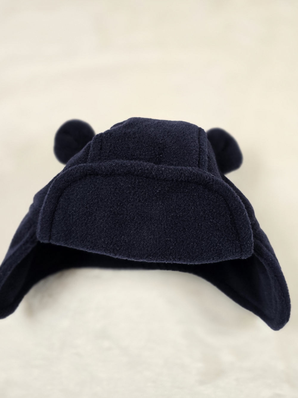GAP Navy Kids Fleece Earflap Hat with Pom Ears